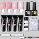 Nude Glitter Gel Nail Extension Kit for Salon Quality Nails