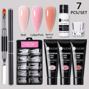 Nude Glitter Gel Nail Extension Kit for Salon Quality Nails