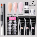 Nude Glitter Gel Nail Extension Kit for Salon Quality Nails