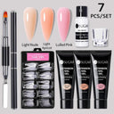 Nude Glitter Gel Nail Extension Kit for Salon Quality Nails