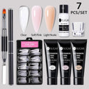 Nude Glitter Gel Nail Extension Kit for Salon Quality Nails