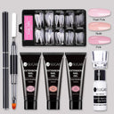 Nude Glitter Gel Nail Extension Kit for Salon Quality Nails