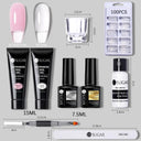 Nude Glitter Gel Nail Extension Kit for Salon Quality Nails