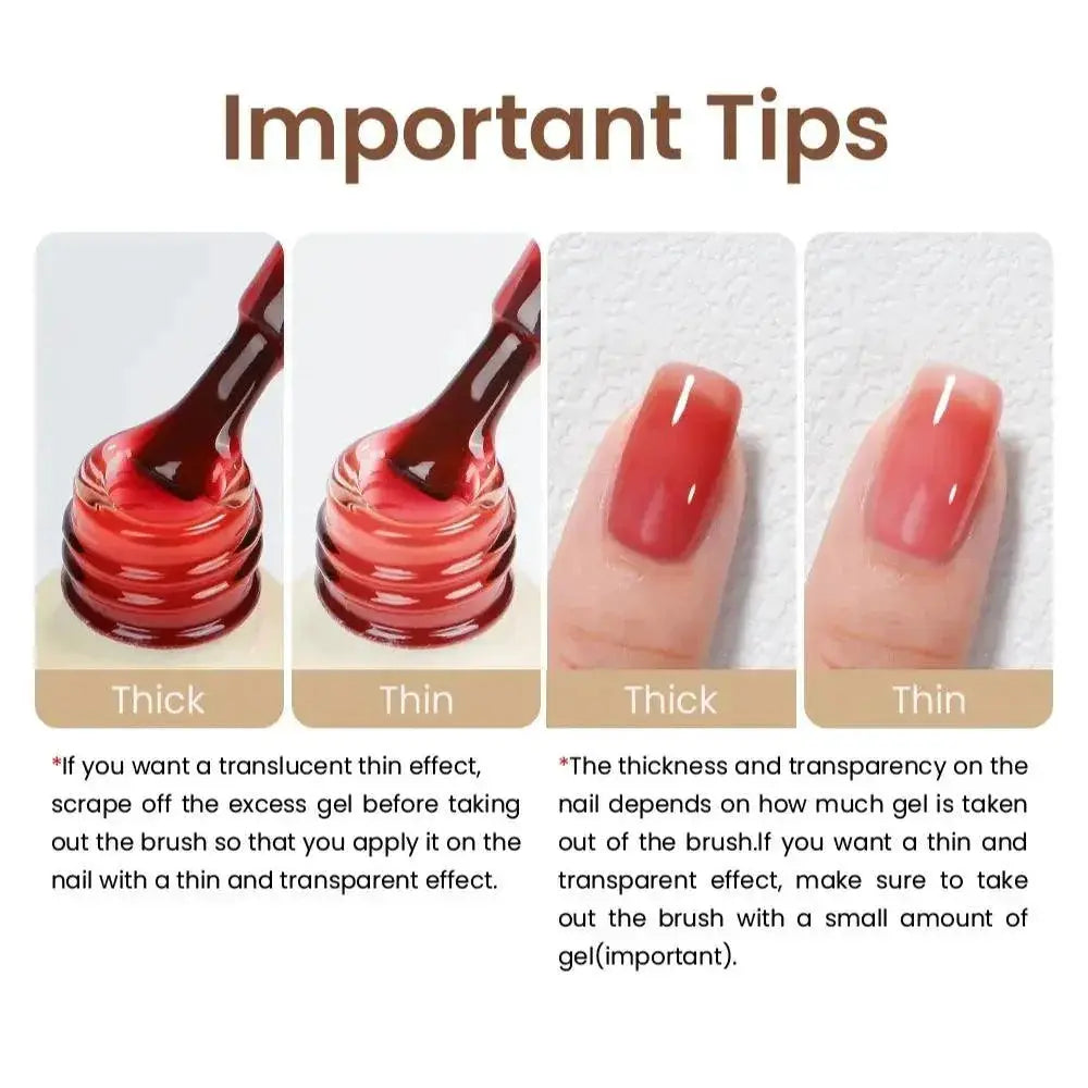 Nude Jelly Gel Nail Polish Salon Long Lasting Manicure