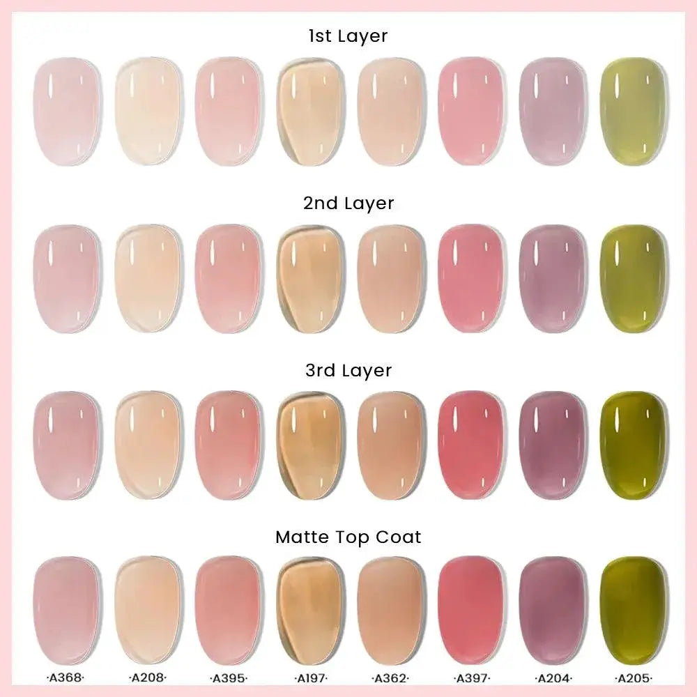 Nude Jelly Gel Nail Polish Salon Long Lasting Manicure