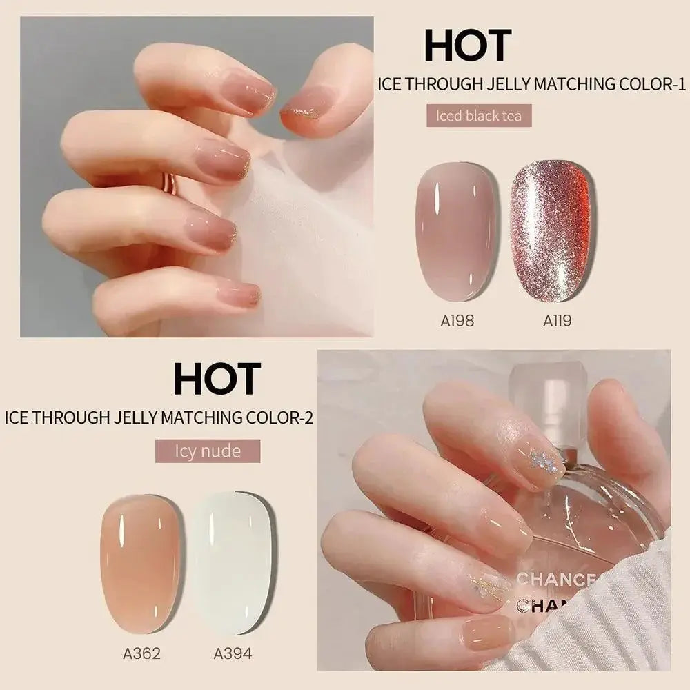 Nude Jelly Gel Nail Polish Salon Long Lasting Manicure