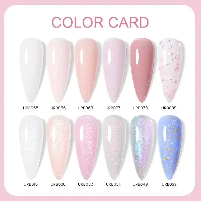 Nude Jelly White Rubber Base Gel Long Lasting Color
