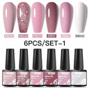 Nude Pink Gel Nail Polish Set: Ultimate Glam Manicure Set