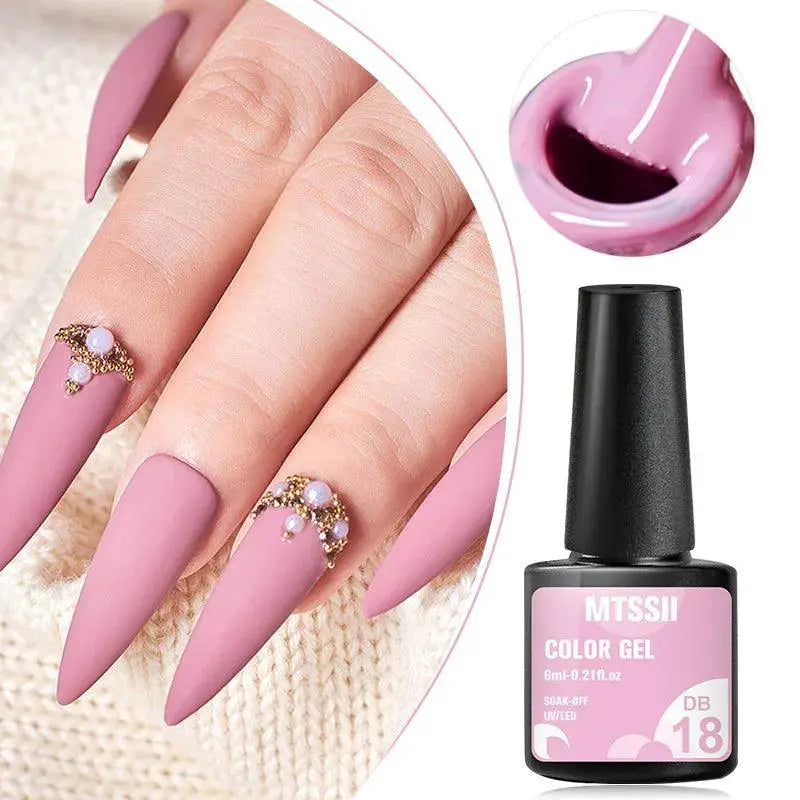 Nude Pink Gel Nail Polish Set Ultimate Glam Six Piece Kit