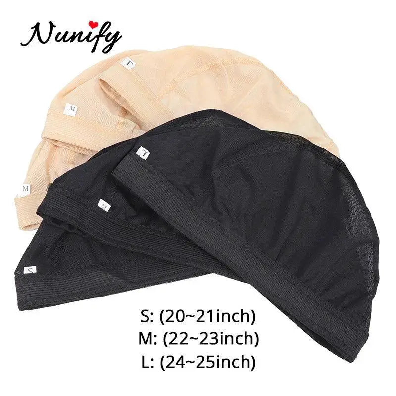 Nunify Mesh Wig Cap Premium Spandex Hair Accessory Black