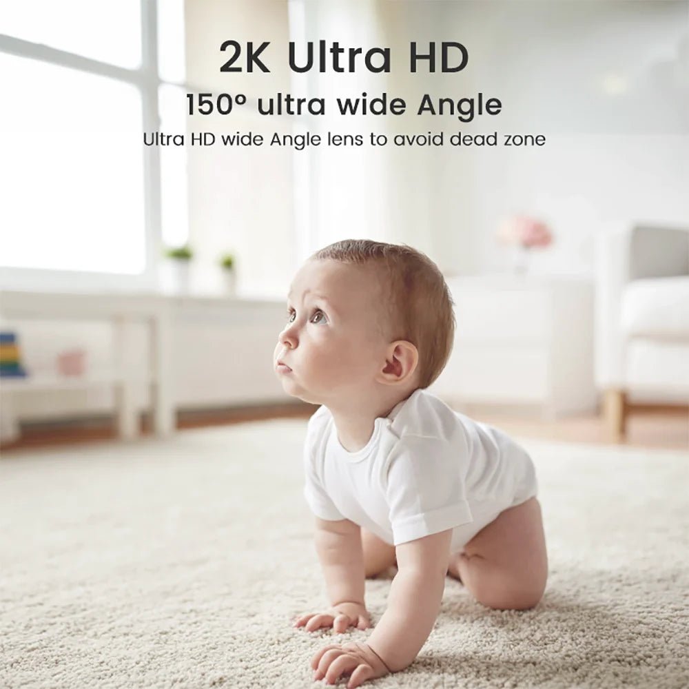 NurtureTech 4MP WiFi Indoor Crying - Detection Baby Monitor 360 View Night Visions