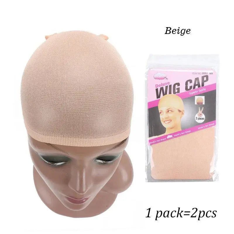Nylon Mesh Wig Cap Set Black Brown for Comfort Wear