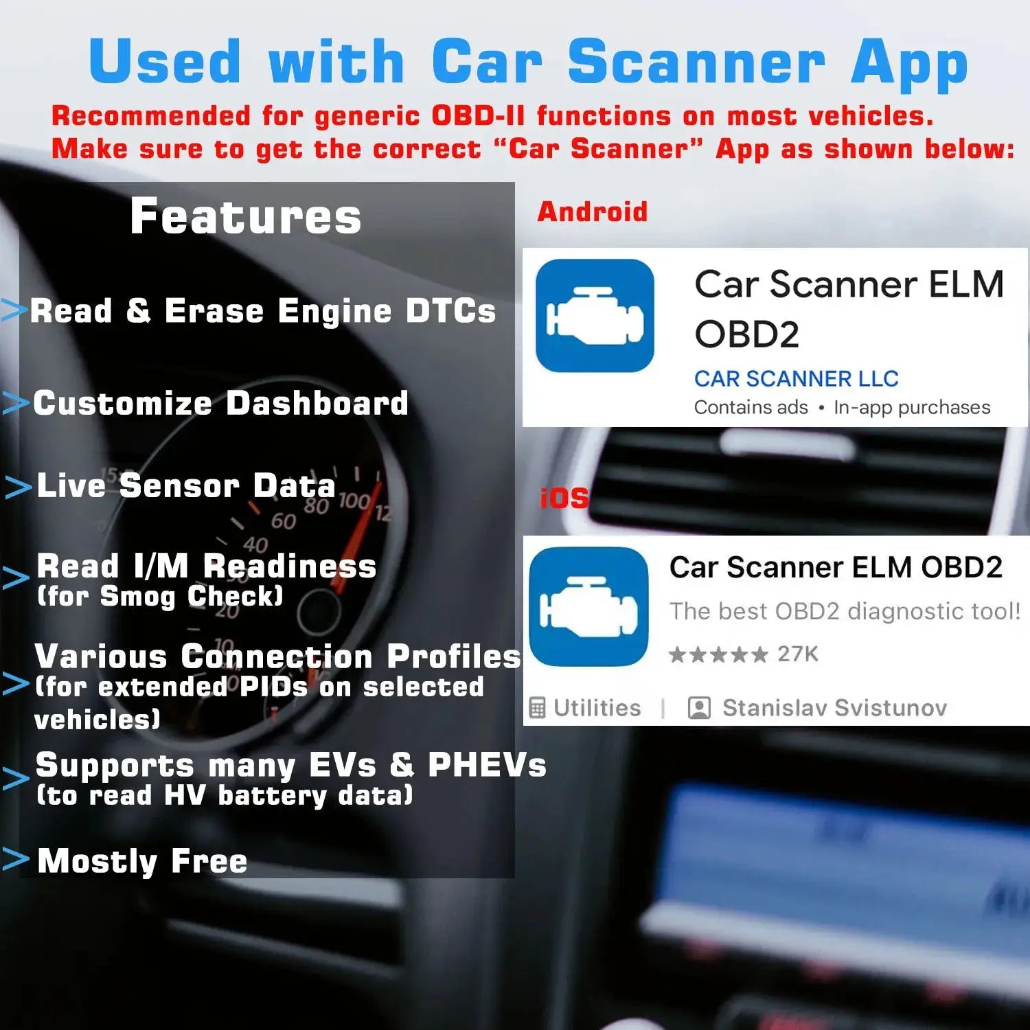 OBD BLE Scanner for Safer Driving