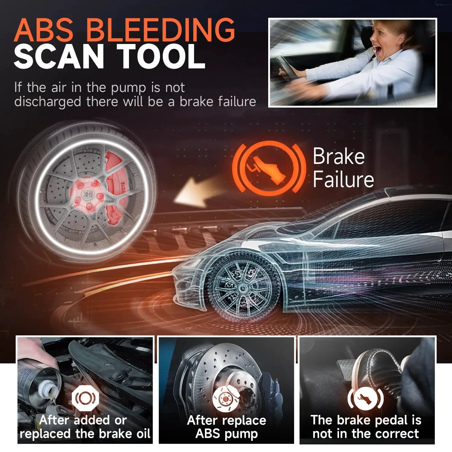 OBD2 Diagnostic Tool for Technicians ABS