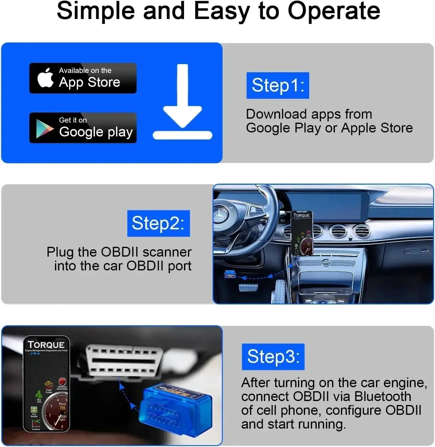 OBD2 Mini Scanner ELM327 V2.1 Code Reader Wireless Car Diagnostics Hooks