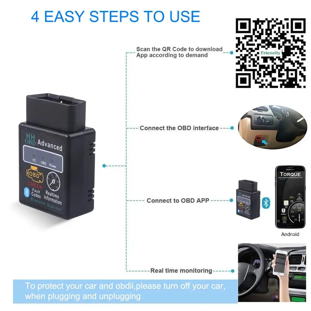 OBD2 Scanner for Cars Quick Diagnostics