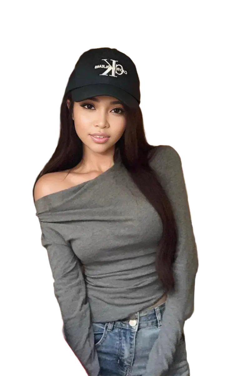 Off-Shoulder Tee for Women Flattering — product view 1