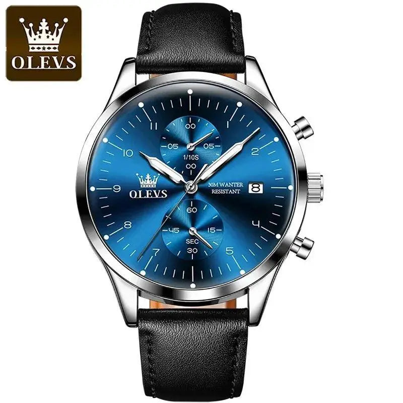 OLEVS Mens Chronograph Waterproof Luxury Wristwatch