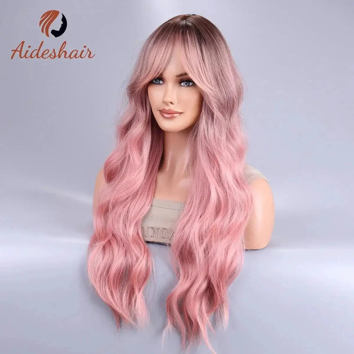 Ombre Black Pink Cosplay Wig for Womens Lolita Glam Style