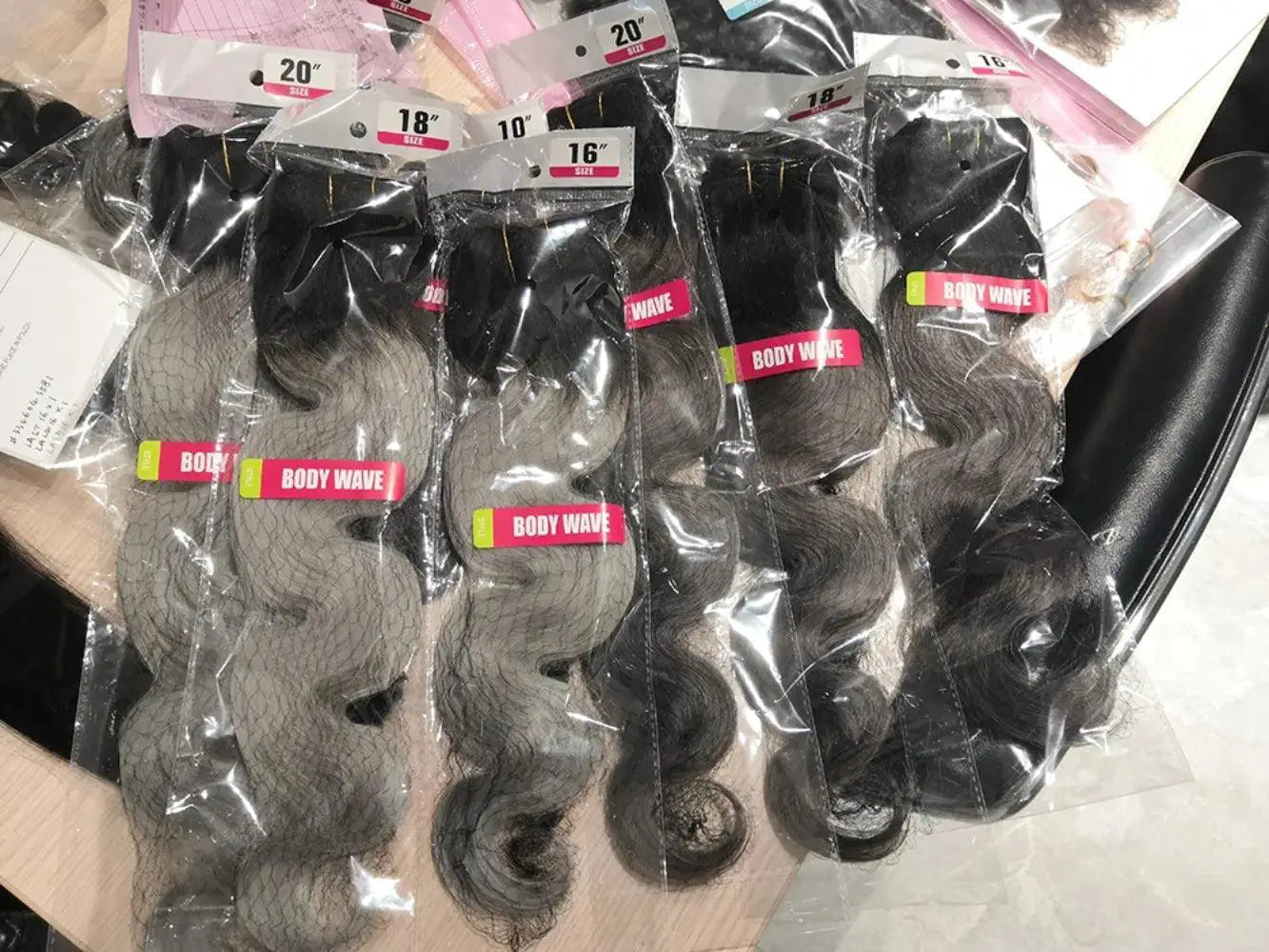 Ombre Black to Grey Body Wave Remy Hair Extensions Silvery