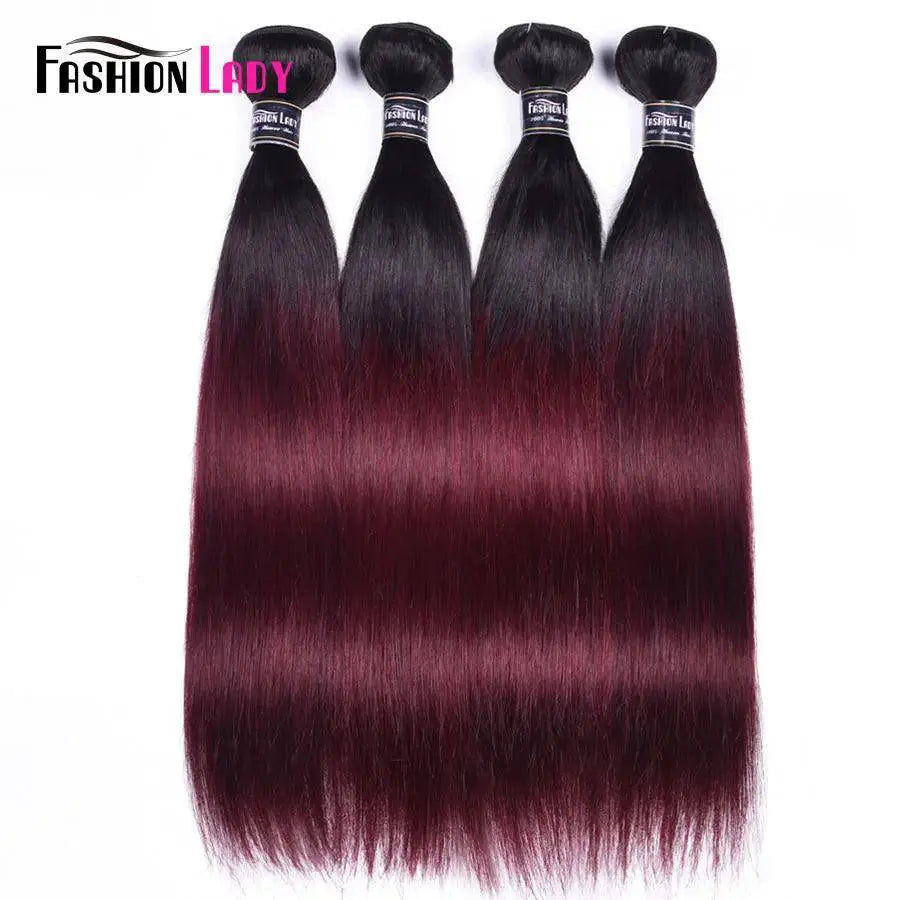 Ombre Brazilian Human Hair Bundle Set Luxe Transformation