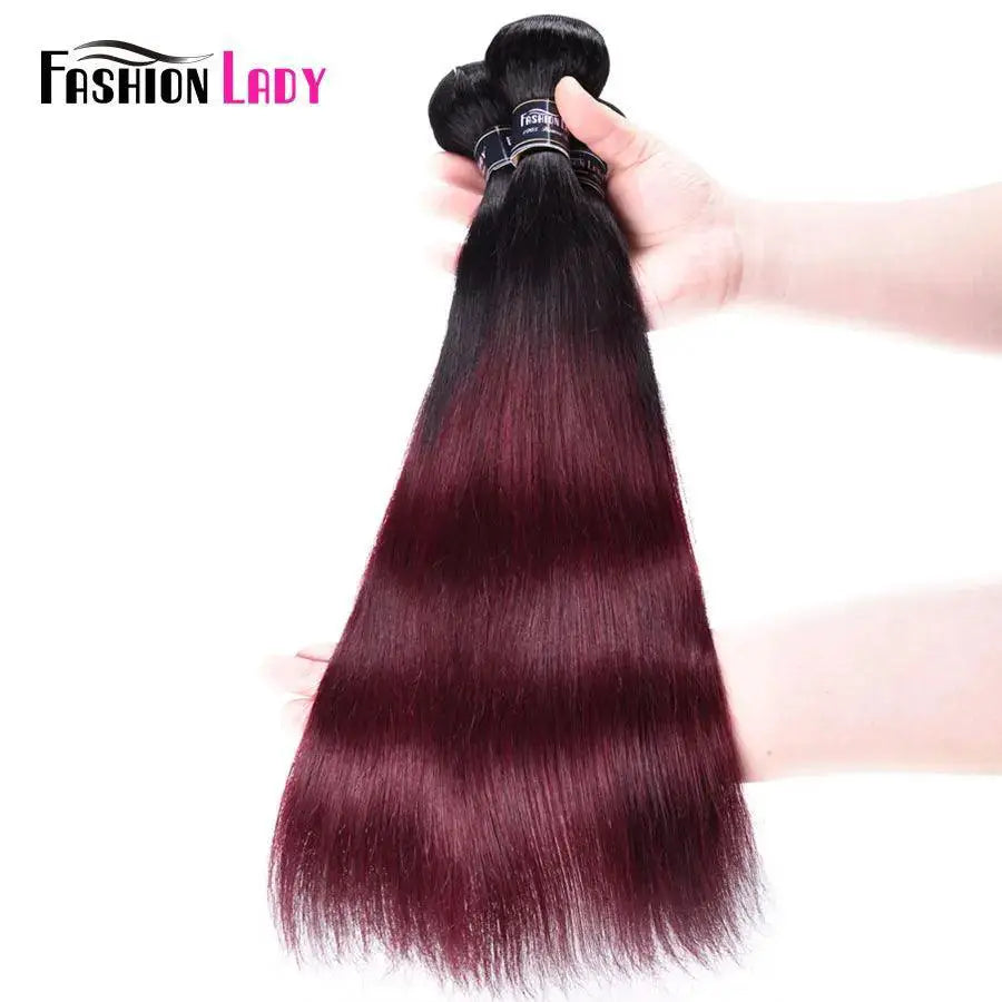 Ombre Brazilian Human Hair Bundle Set Luxe Transformation