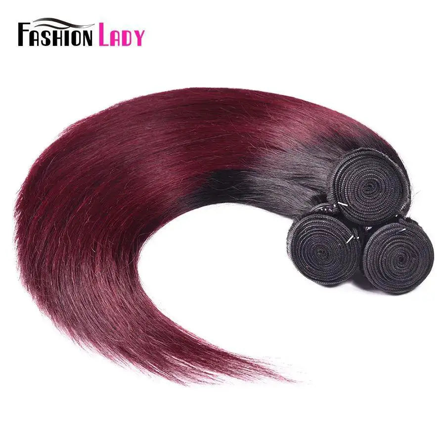 Ombre Brazilian Human Hair Bundle Set Luxe Transformation