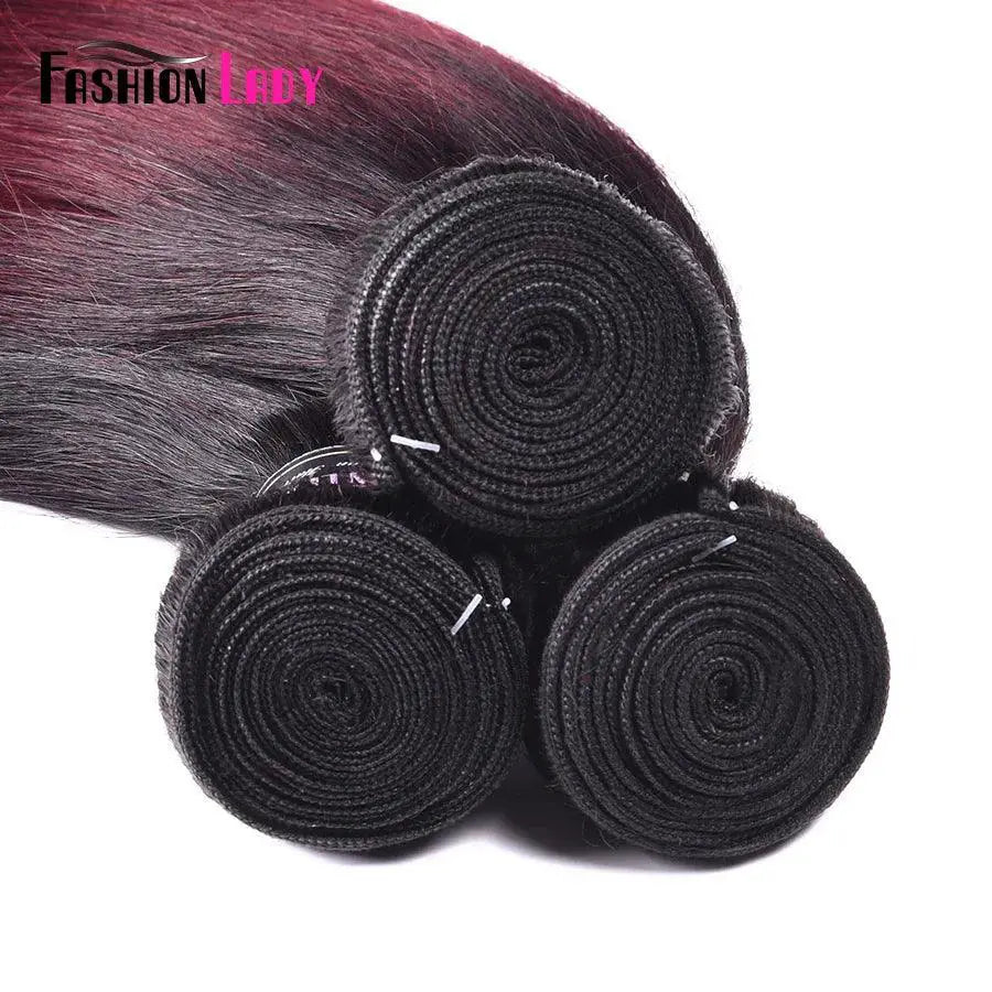 Ombre Brazilian Human Hair Bundle Set Luxe Transformation