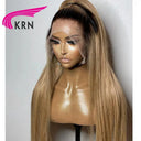 Natural Look Lace Front Wig Brazilian Remy Hair Ombre