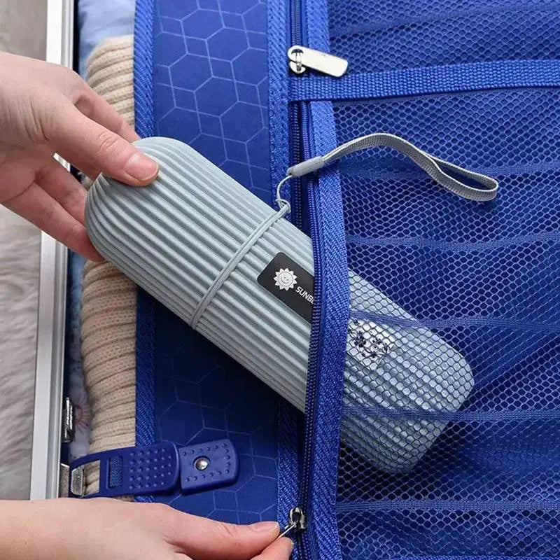 On The Go Travel Toothbrush And Toothpaste Holder Kit