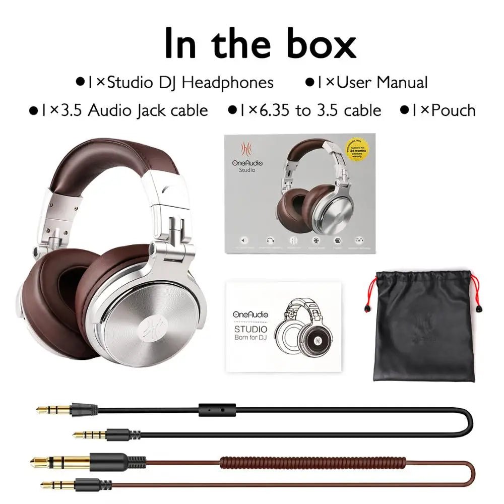 Oneodio Pro 30 DJ Headphones - Professional Studio Monitoring With Microphone HD