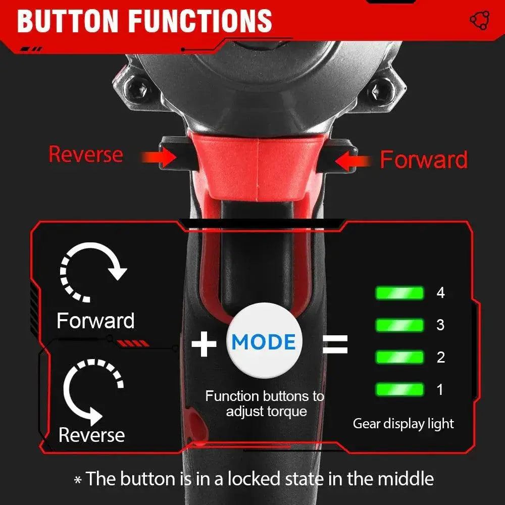 Onevan 1200 Nm Brushless Electric Impact Wrench Professional