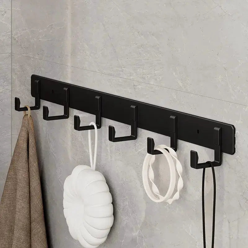 Onrosy Space Aluminum Black Hook Elegant Robe Organizer Solution