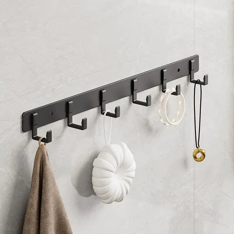 Onrosy Space Aluminum Black Hook Elegant Robe Organizer Solution