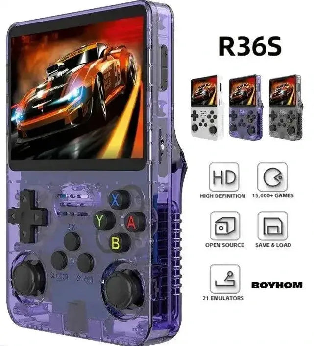 Open Source R36S Retro Handheld Console 64GB Portable Gaming