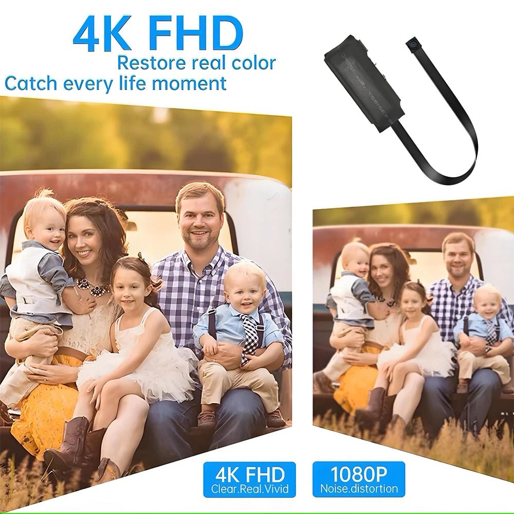 OPUYYM 4KHD Mini WiFi Camera - Remote Viewing And Motion Detection USB - C Powered