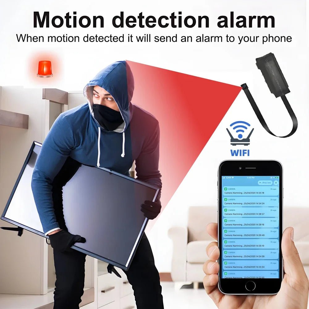 OPUYYM 4KHD Mini WiFi Camera - Remote Viewing And Motion Detection USB - C Powered