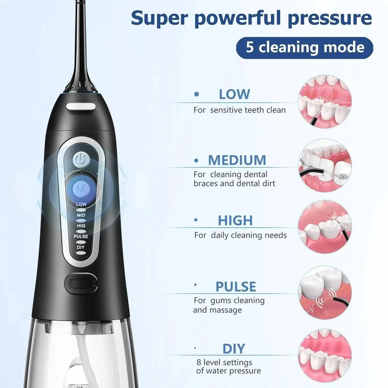 Oral Care Solution Cordless Water Flosser Kit For Home Use