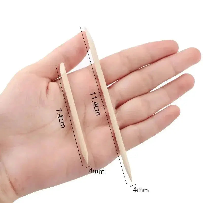 Orange Wood Cuticle Pusher Nail Art Toolkit Precision