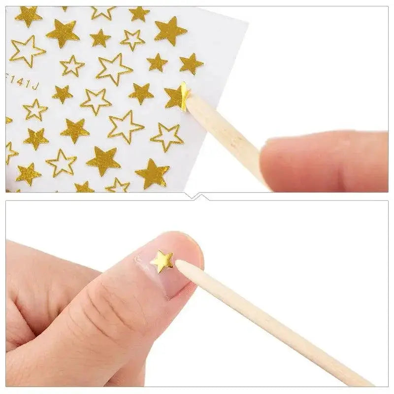 Orange Wood Cuticle Pusher Nail Art Toolkit Precision
