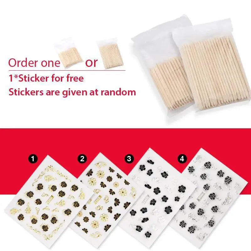 Orange Wood Cuticle Pusher Nail Art Toolkit Precision
