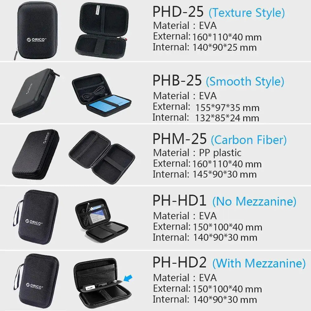 Orico HDD Case Portable Protection for External Hard Drive