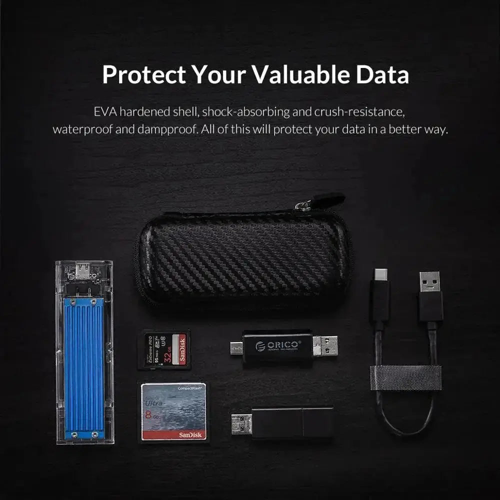 Orico M.2 Hard Disk Case Water - Resistant Shockproof EVA Bag