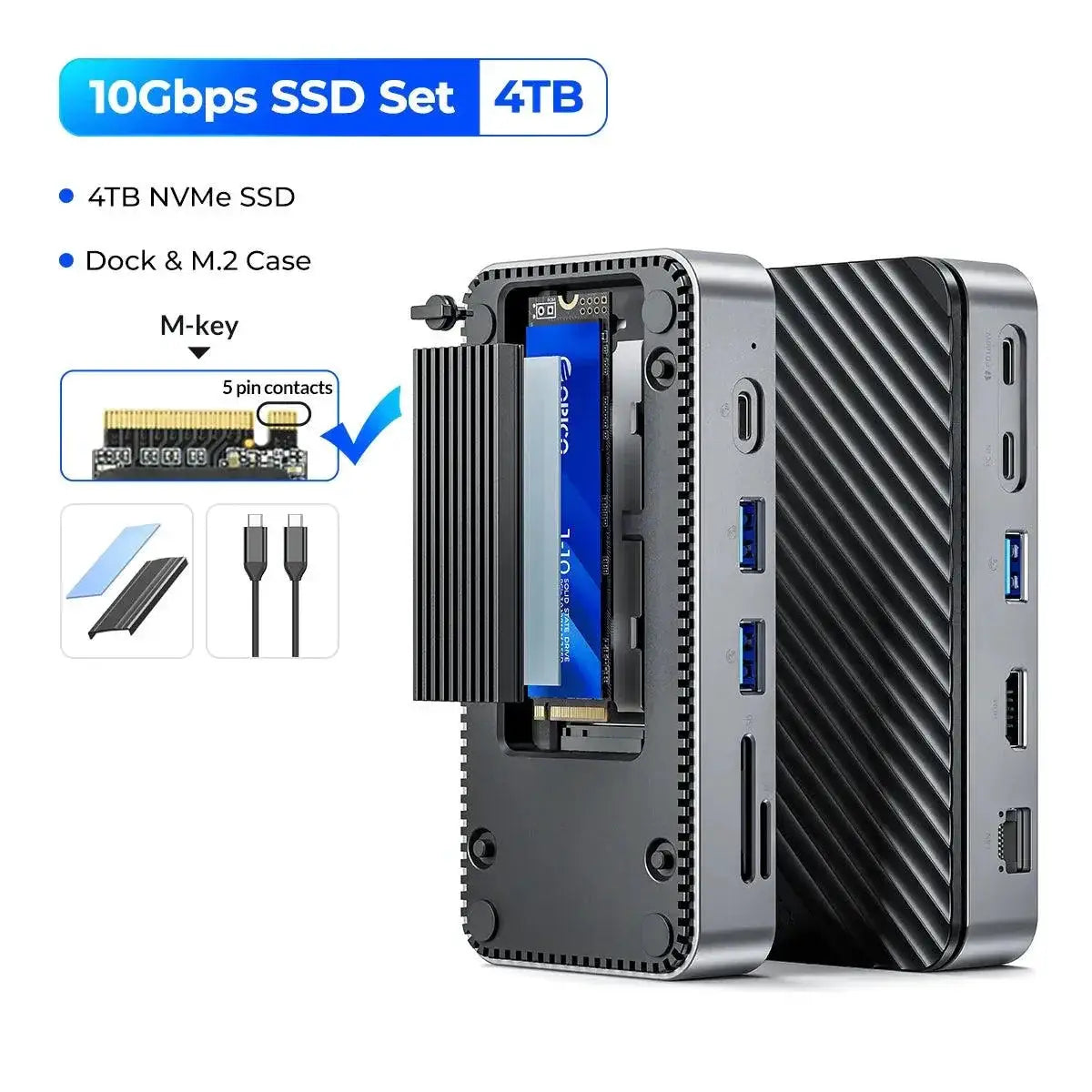 Orico USB-C Docking Hub - Laptops — 512GB NVME SSD Set - Variant 5
