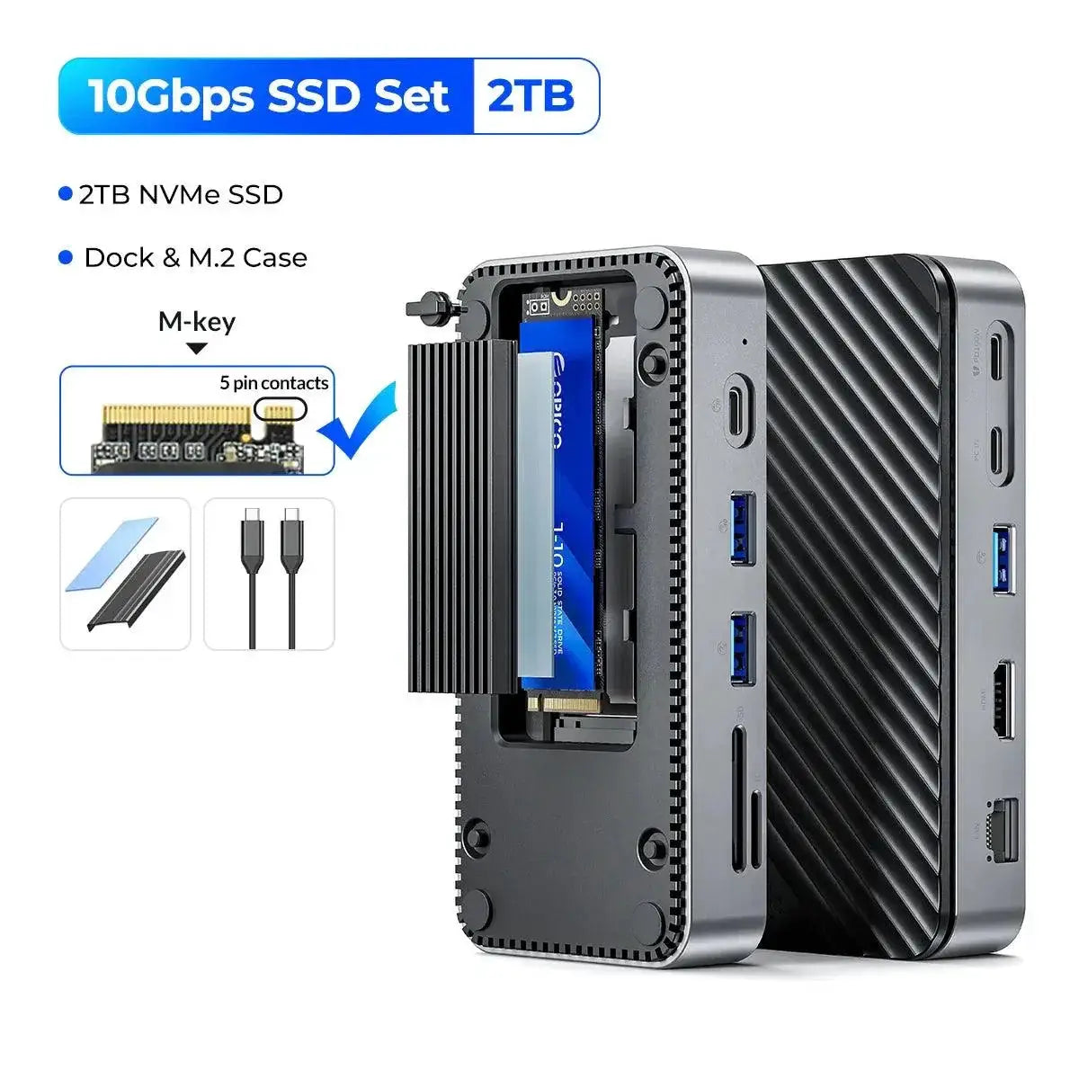 Orico USB-C Docking Hub - Laptops — 1TB NVME SSD Set - Variant 5
