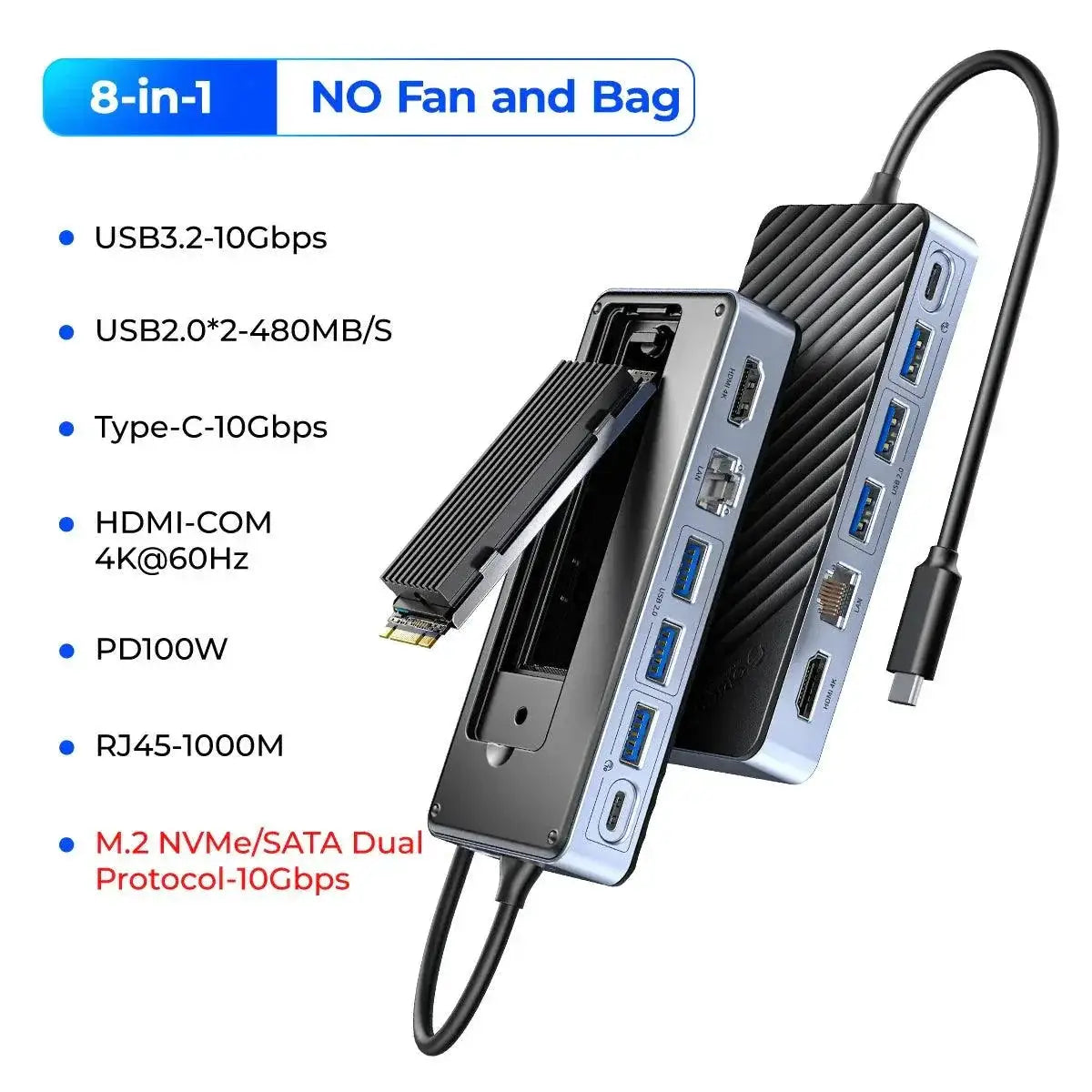 Orico USB-C Docking Hub - Laptops — 512GB NVME SSD Set - Variant 4