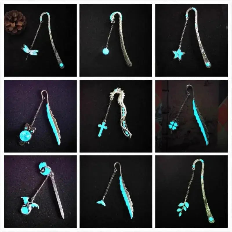 Original Animal Metal Bookmark Set Dragons Owls Butterflies