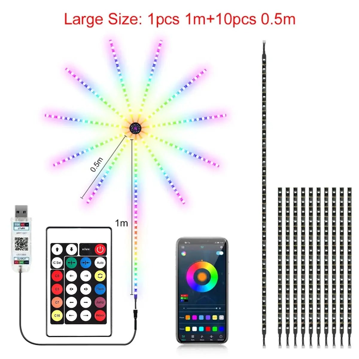 OSIDEN RGBIC Strip Lights for Parties