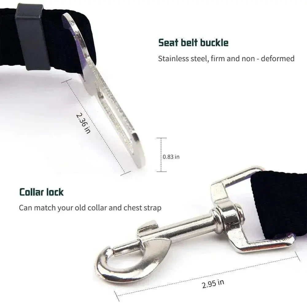 Adjustable Pet Car Seat Belt Harness for Dogs and Cats