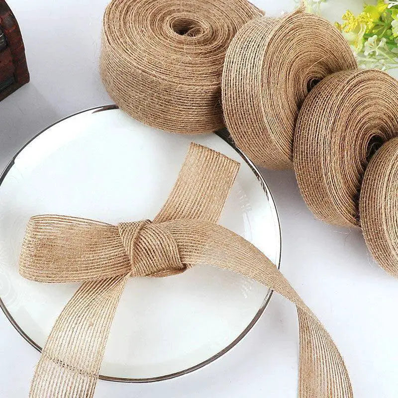 Rustic Jute Ribbon for Elegant Crafts and Wedding Decor